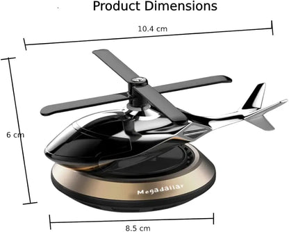 🚁 Luxury Helicopter Car Dashboard Perfume | Rotating Air Freshener (Gold Edition)