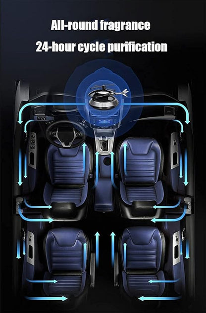 🚁 Luxury Helicopter Car Dashboard Perfume | Rotating Air Freshener (Gold Edition)